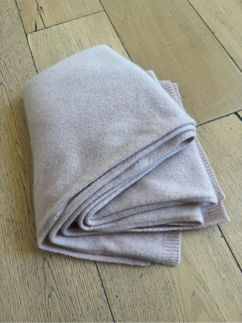 100% Cashmere light pink 6’ scarf wrap shawl
